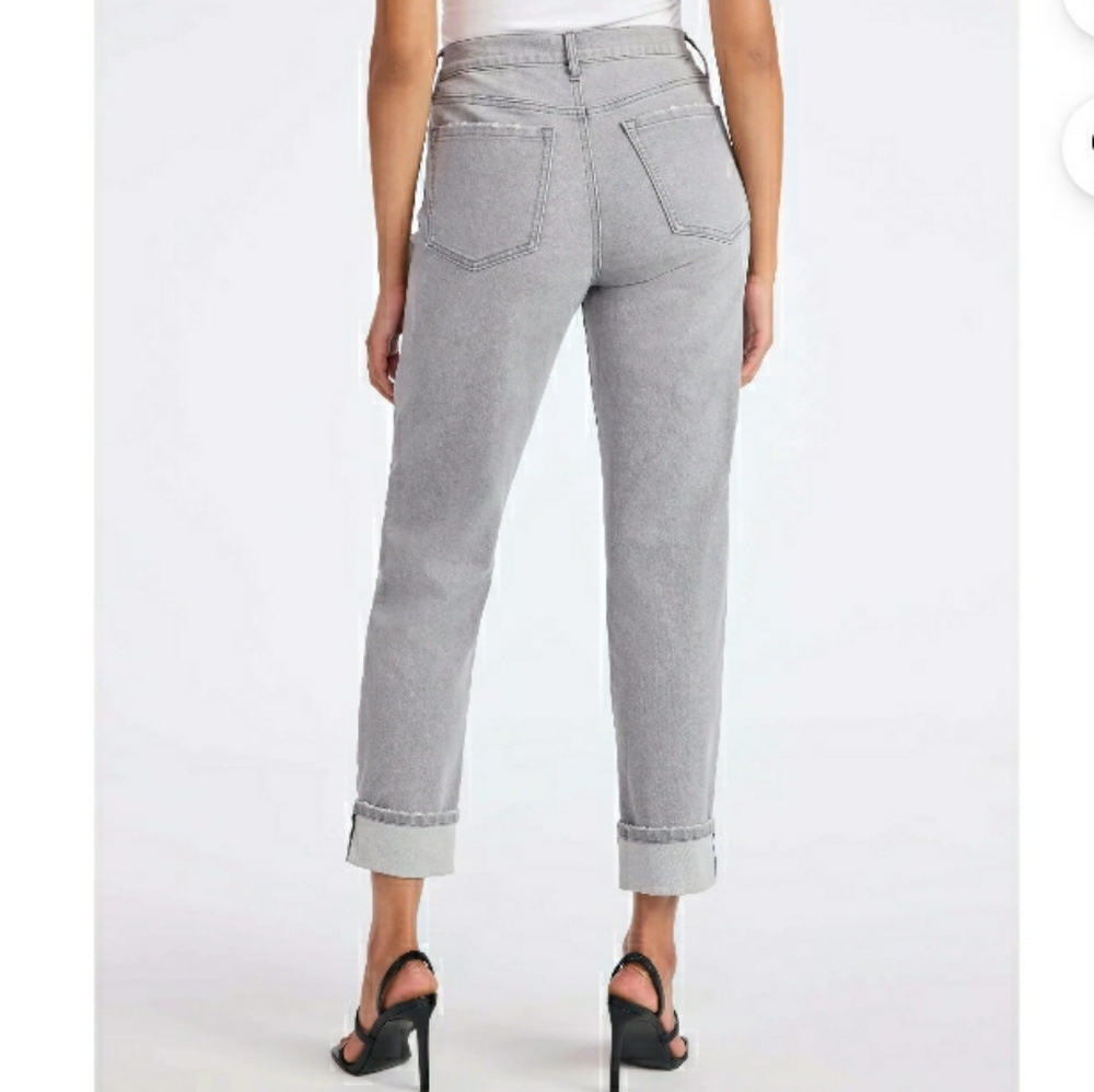 Cropped Jeans Gray Ankle Beatrix Boyfriend By Sofia Vergara 20 1x 2x π€ NWT - Picture 3 of 11